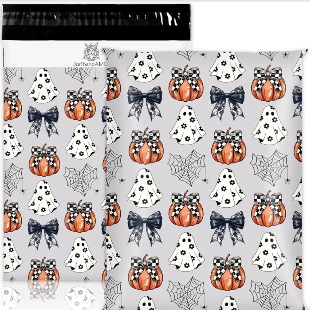 Halloween Themed Ghosts Pumpkins 15 Shipping Poly Mailers 10x13 New